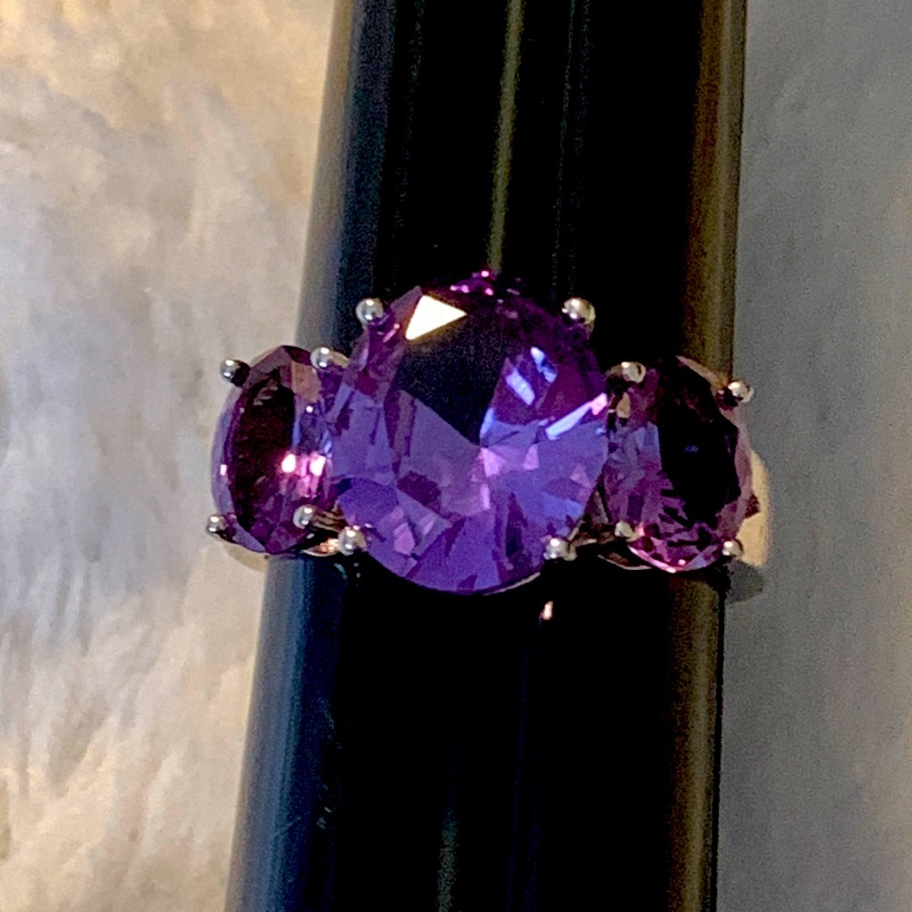 Stamped DK 925 SS Mystic Topaz ring